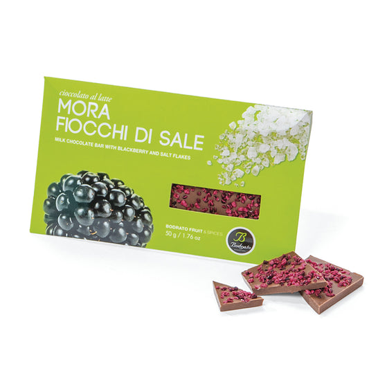 Fruit & Spice Series - Blackberry + Salt Flakes Milk Chocolate Bar - NEW!