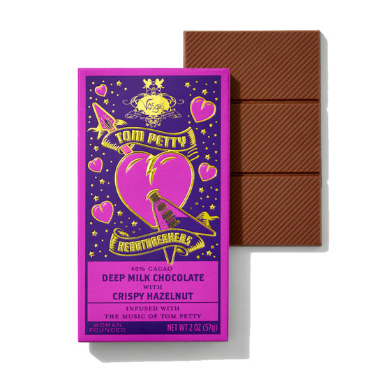 Tom Petty Crispy Hazelnut and Milk Chocolate Bar