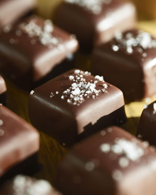 Fleur de Sel 10pc Caramels · Chocolate covered - NEW!