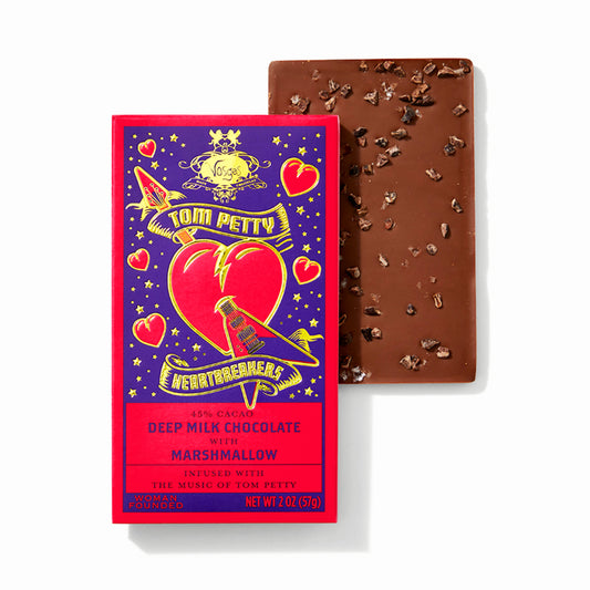 Tom Petty Marshmallow, Cocoa Nib and Milk Chocolate Bar